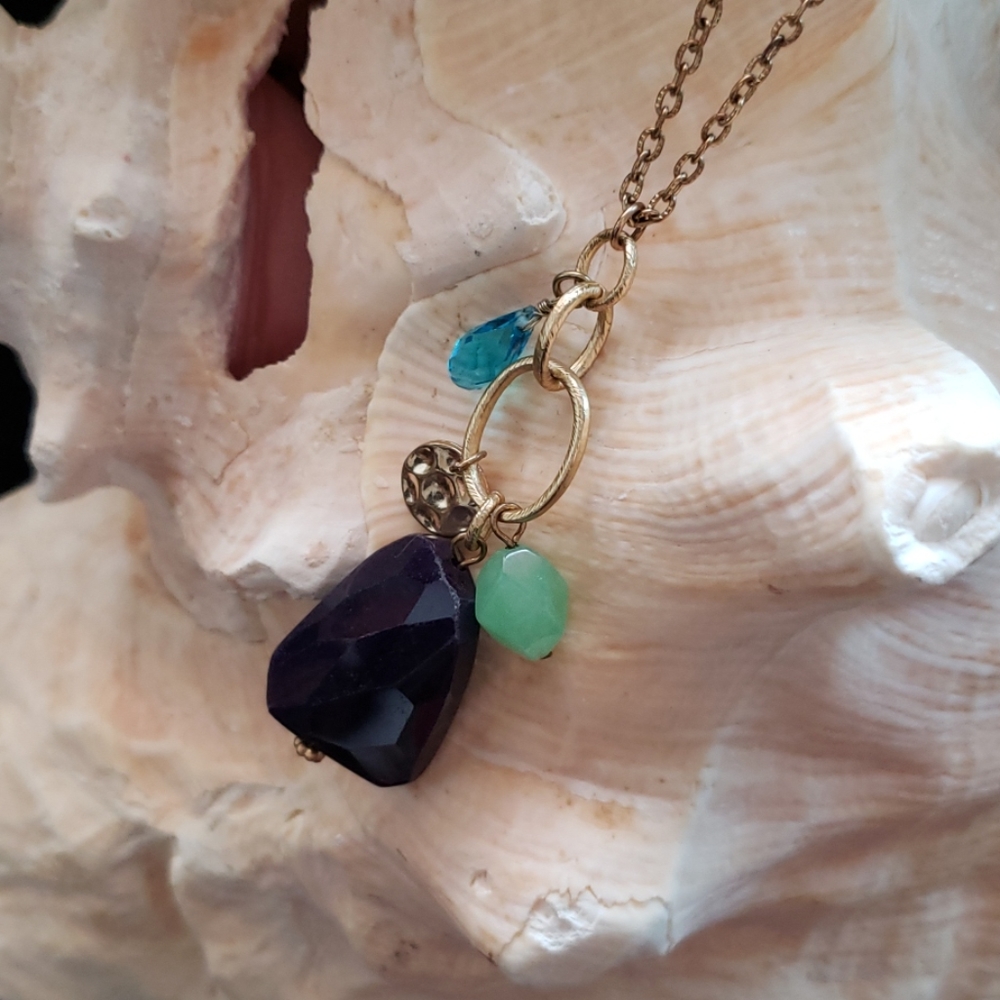 Deep Ocean Multi-Charm Necklace - Picture 2 of 3